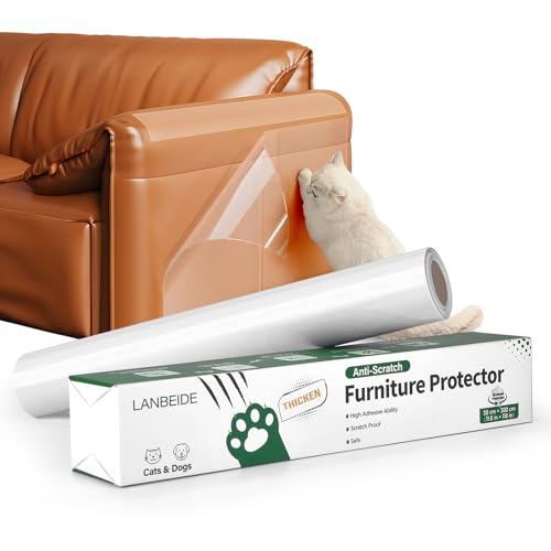 LANBEIDE Katze Kratzschutz, Kratzschutz für Hundetüren Selbstklebend Klar Einseitig Klebend Abschreckend Training Tape with 30 Pins (30cmx3m) von LANBEIDE
