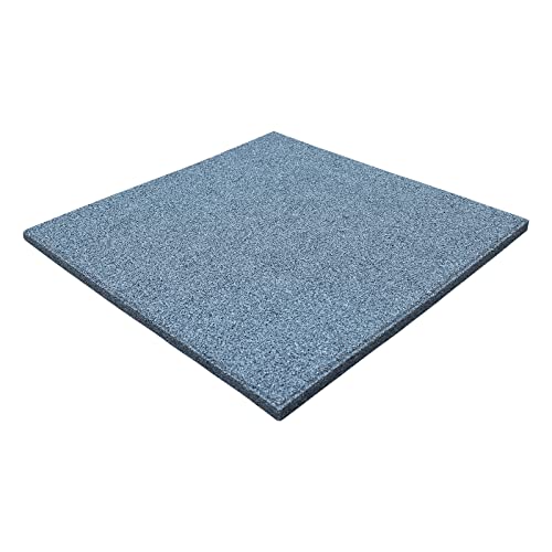 LANDGRID Gummimatten Grau 50x50x4cm Outdoor Tierbett Hundezwinger Hundeauslauf Hundekäfig von LANDGRID