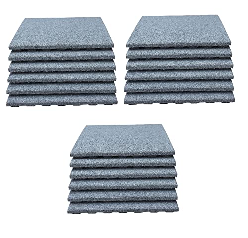 LANDGRID 18x Fallschutzmatten 50x50x4cm Grau Spielplatz Pool Schaukel Spielturmplatte Garten LANDGRID 18x Fallschutzmatten 50x50x4cm Grau Spielplatz Pool Schaukel Spielturmplatte Garten von LANDGRID