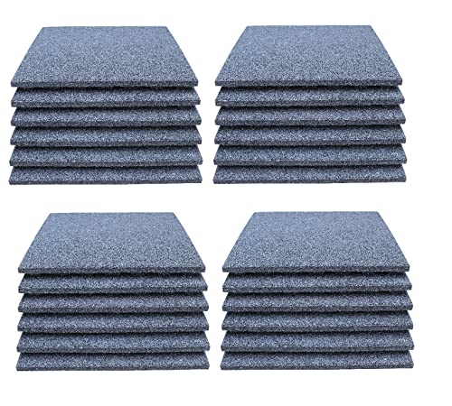 LANDGRID 24x Fallschutzmatten 50x50x4cm Schwarz Gummi Pool Schaukel Spielturm Platten Kinder LANDGRID 24x Fallschutzmatten 50x50x4cm Schwarz Gummi Pool Schaukel Spielturm Platten Kinder von LANDGRID