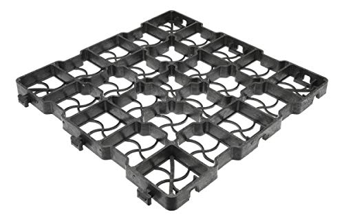 LANDGRID 6m² Paddockplatten Reitplatzbau Rasengitter 41,5 x 41,5 x 2,5cm Schwarz Kunststoff modern von LANDGRID