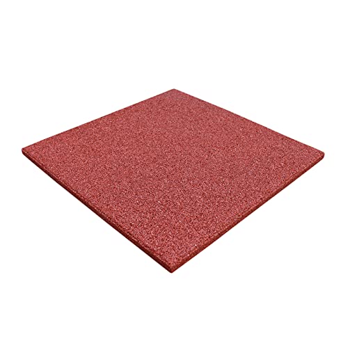 LANDGRID Rot 50x50x2,5cm Gummimatten Gummiplatten Indoor und Outdoor von LANDGRID