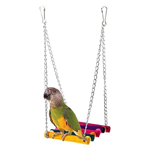 LANGING 1 Stück Haustier Vogel Papageien Sittiche Spielzeug Wellensittich Nymphensittich Käfig Hängematte Schaukel von LANGING