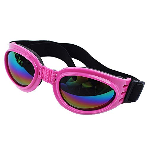 LANGING Faltbare große Hunde-Sonnenbrille mit UV-Schutz, Schutzbrille für große Hunde, Haustier-Brille zum Autofahren, Radfahren, Motorrad von LANGING