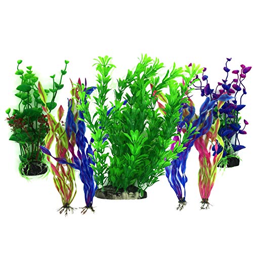 LANGING Künstliche Wasserpflanzen für Aquarien, groß, 7 Stück von LANGING
