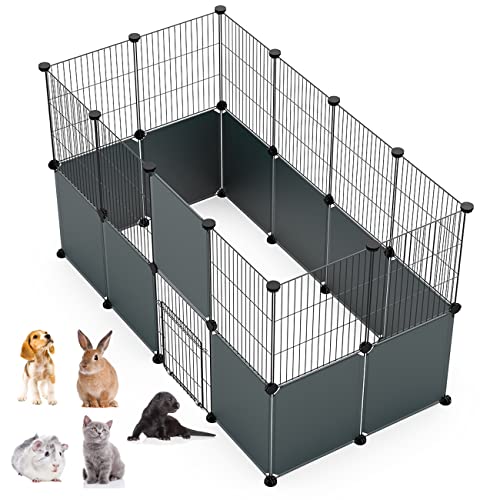 LANGXUN Haustierpaneele, Metalldraht, Aufbewahrungswürfel, Organizer, DIY Kleintierkäfig für Kaninchen, Meerschweinchen, Welpen, Haustierprodukte, tragbarer Metalldraht, Hofzaun (12 Metallplatten + 12 LANGXUN Haustierpaneele, Metalldraht, Aufbewahrungswürfel, Organizer, DIY Kleintierkäfig für Kaninchen, Meerschweinchen, Welpen, Haustierprodukte, tragbarer Metalldraht, Hofzaun (12 Metallplatten + 12 von LANGXUN