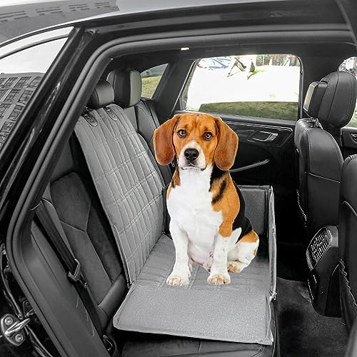 LANMOU Autositz für Hunde Sitzerhöhung für Haustiere bis 25 kg Atmungsaktive Faltbare Reisetasche Wasserdichtes Multi-Funktions Katzenbett Waschbarer Sicherheitsautositz von LANMOU
