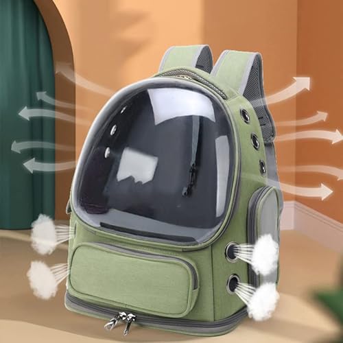 LANMOU Katzen Rucksack Groß Haustier Hunde Katzen Rucksack Raumkapsel Tragbar Transportrucksack Transporttasche für Haustiere Reisen Atmungsaktive Rucksack für Katzen Wandern Outdoor Radfahren von LANMOU