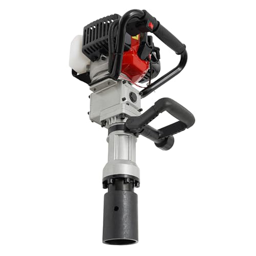 LANNADD Pfahlramme, Benzin Pfahlramme 2 Takt Motor Erdbohrer Benzin 1000W Zaunbau Pfostenramme Hand-Zug-Start Fahlramme Benzin Erdlochbohrer mit 55-70mm für eine Reihe von Rammarbeiten im Gartenbau LANNADD Pfahlramme, Benzin Pfahlramme 2 Takt Motor Erdbohrer Benzin 1000W Zaunbau Pfostenramme Hand-Zug-Start Fahlramme Benzin Erdlochbohrer mit 55-70mm für eine Reihe von Rammarbeiten im Gartenbau von LANNADD