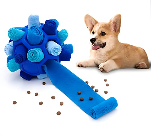 Schnüffelball für Hunde, Hund Schnüffelball Spielzeug Interaktiver Hund Puzzle Ball, Fördern Sie natürliche Futtersuche Fähigkeiten Slow Feeder Training Biss Resistant Sniff Spielzeug für Haustier von LANRUE
