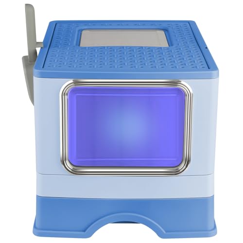 Katzentoilette, groß, Katzentoilette, mit Schaufel für Katzentoilette, Selbstpflege, UV-Desinfektion, 52 x 39 x 39 cm, Sterilisation, Blau Katzentoilette, groß, Katzentoilette, mit Schaufel für Katzentoilette, Selbstpflege, UV-Desinfektion, 52 x 39 x 39 cm, Sterilisation, Blau von LANTUS