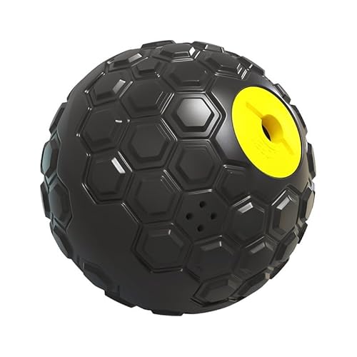 LANYIJINCHENG Interaktiver Leckerli-Ball für Hunde, Puzzle-Lebensmittelspender, langsamer Futterspender mit Waben-Design, Set mit 3 Farben (schwarz) von LANYIJINCHENG