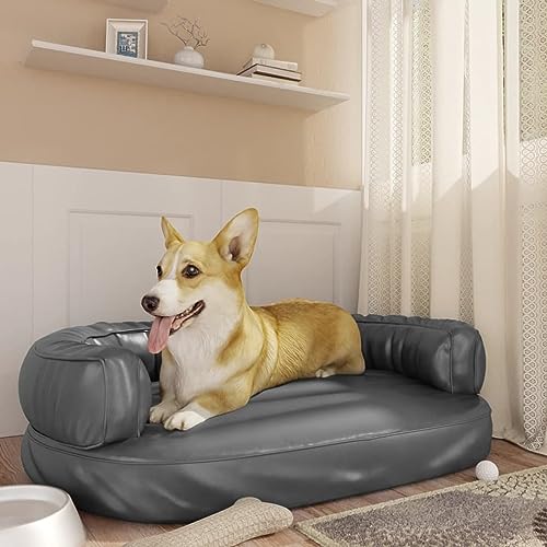 LAPOOH Ergonomisches Schaumstoff-Hundebett, grau, 88 x 65 cm, Kunstleder, Hundebett, ergonomische Hundebett-Matratze, Hundekäfig-Bett - 171318 LAPOOH Ergonomisches Schaumstoff-Hundebett, grau, 88 x 65 cm, Kunstleder, Hundebett, ergonomische Hundebett-Matratze, Hundekäfig-Bett - 171318 von LAPOOH