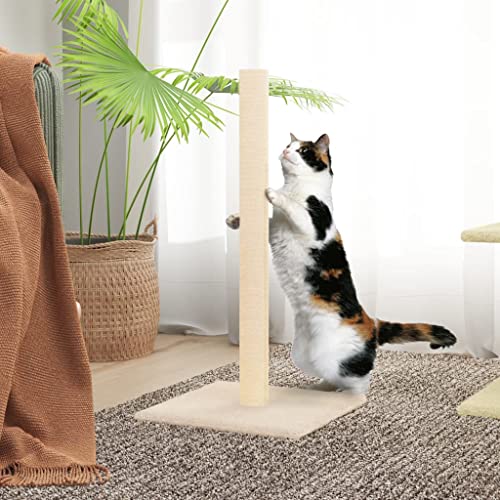LAPOOH Katzenkratzbaum Creme 35x35x70 cm, Katzenkratzbaum, Katzenmöbel, Katzenkratzbaum-171678 von LAPOOH