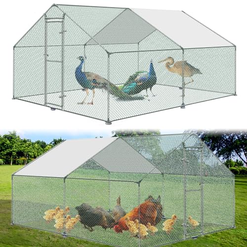 LARS360 Freilaufgehege Hühnerstall 3x4x2m Außenzaun, beschichtetes PE-Schattendach, verzinkter Stahlrahmen, verwendet für Hühner, Geflügelställe, Vogelkäfige, Kleintiere LARS360 Freilaufgehege Hühnerstall 3x4x2m Außenzaun, beschichtetes PE-Schattendach, verzinkter Stahlrahmen, verwendet für Hühner, Geflügelställe, Vogelkäfige, Kleintiere von LARS360