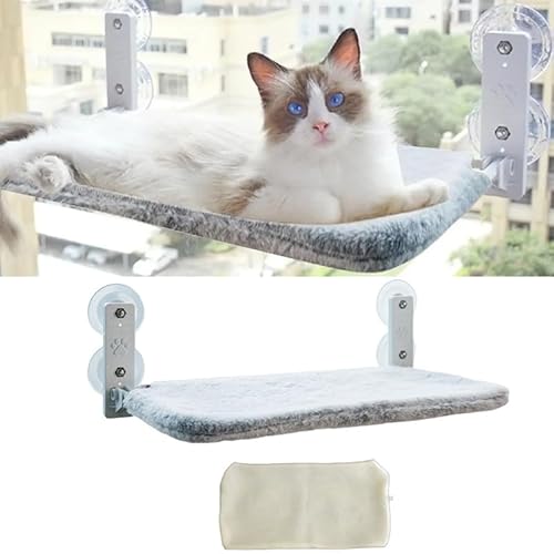 Fensterliege für Katzen, Katzenhängematte Faltbare Katzen Hängematte mit 4 Saugnäpfen, Sonnenbad Katzenfenster Hängematte, Katzen Fensterliege für Glasfenster und Innenwände, Bis 33 Lbs Belastbar Fensterliege für Katzen, Katzenhängematte Faltbare Katzen Hängematte mit 4 Saugnäpfen, Sonnenbad Katzenfenster Hängematte, Katzen Fensterliege für Glasfenster und Innenwände, Bis 33 Lbs Belastbar von LASIEYO