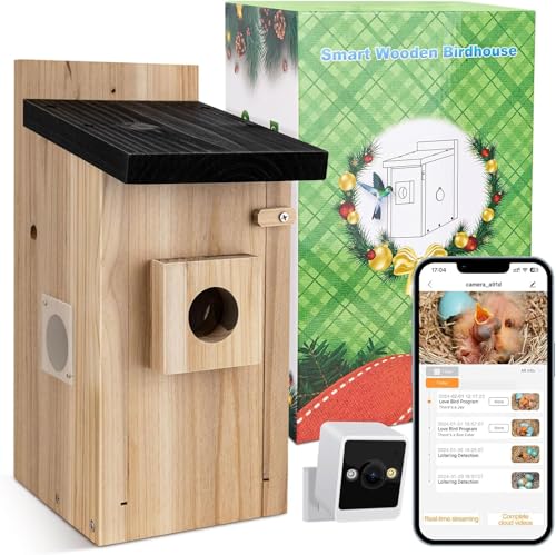 Nistkasten mit Kamera 1080P HD Smart Vogelhaus zum Aufhängen im Inneren Wi-Fi für Wildvögel Gartenvögel Nistkasten mit Kamera 1080P HD Smart Vogelhaus zum Aufhängen im Inneren Wi-Fi für Wildvögel Gartenvögel von LASTOOLS