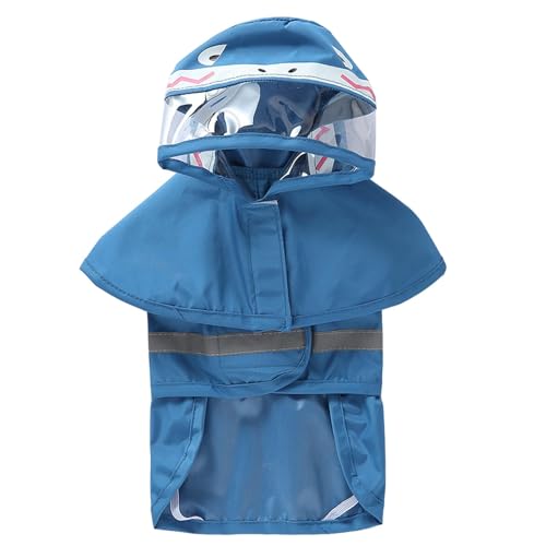 wasserdichte Hunde-Regenjacke mit reflektierendem Kapuzenpullover – vollständiger Schwanzschutz, Poncho im Cartoon-Tier-St – verstellbare Taille für Welpen und kleine Hunde an regnerischen Tagen von LATAFA
