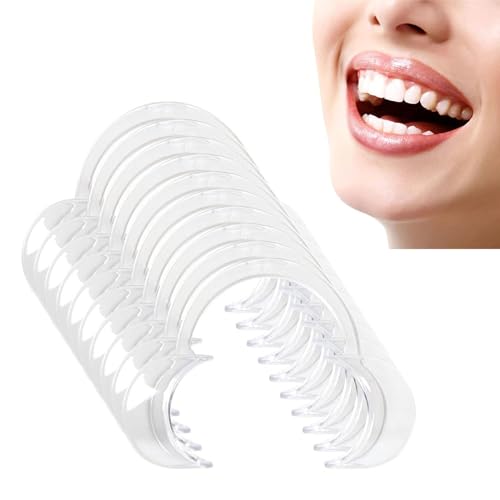 LATRAT 12 Stück Einweg-Dentaldehner C-Form Öffner, Dental Extender Retraktor Mund für Oralinspektion, Zahnaufhellung, Kauen, Wörter für Familienspiele (transparent) von LATRAT
