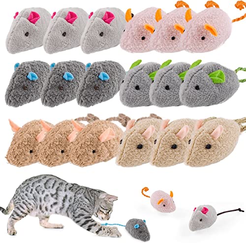 LATRAT 15 Stück Katzenspielzeug Maus, Katzenminze Spielzeug, Spielzeug Interaktives Plüsch Katzenspielzeug Maus Kätzchen Spielzeug für Katzen und Kätzchen Spielzeug Mäuse, Farbe zufällig von LATRAT
