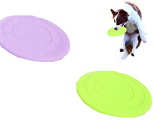 LATRAT 2 Stück Lenkscheiben, interaktiv, Frisbee für kleine und strapazierfähige Frisbee, für Erwachsene, Kinder, für Sport, Outdoor, Strand, Spielzeug, zufällige Farbe von LATRAT