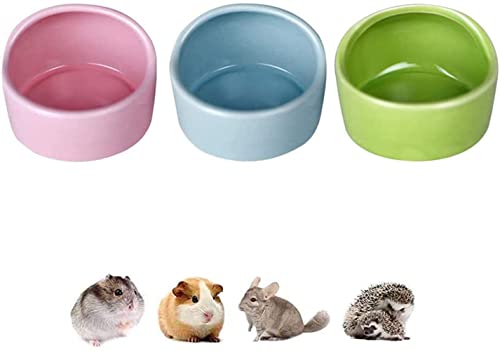 LATRAT 3 Stück Hamster Keramik Futterschalen, Futterschalen Hamster Näpfe Kleintiere Keramik Futterschale Nagetier Fütterung Zubehör von LATRAT