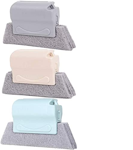 LATRAT 3PCS Küche und Haushalt Fliesenbürste Scheuerbürste Winkelbürste für die Fensternut-Reinigungsbürste Fegen Sie die kleine Bürste,um die Fensterbrett-Spaltbürste zu Reinigen, Zufällige Farbe von LATRAT
