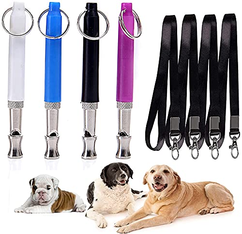 LATRAT 4 Stück Hundepfeife, Pfeifen Zubehör mit Schlüsselband Hund Training Kit für Hundeausbildung Bellen stoppen und Erziehung LATRAT 4 Stück Hundepfeife, Pfeifen Zubehör mit Schlüsselband Hund Training Kit für Hundeausbildung Bellen stoppen und Erziehung von LATRAT