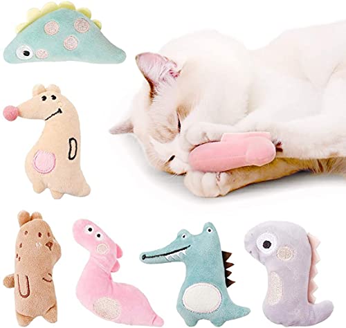 LATRAT 6 Stück Katzenminze Plüsch Spielzeug, Katzenminzenspielzeug Katzenkissen Set Katzenspielzeug Beschäftigung für Katzen Kitten LATRAT 6 Stück Katzenminze Plüsch Spielzeug, Katzenminzenspielzeug Katzenkissen Set Katzenspielzeug Beschäftigung für Katzen Kitten von LATRAT