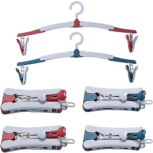 LATRAT 6 Stück reisekleiderbügel Reise kleiderbügel, Kleiderbügel rutschfeste Kleiderbügel Platzsparende Kleiderbügel für Zuhause Reisen Outdoor Camping von LATRAT