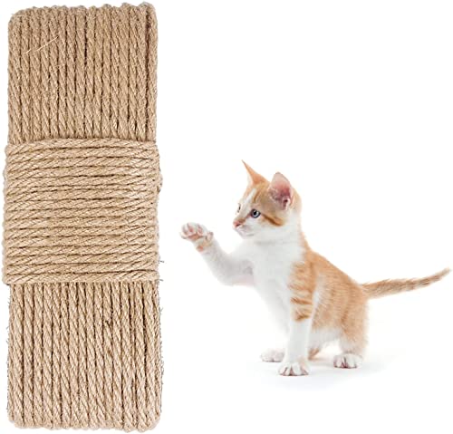 LATRAT 6mmx30m Sisal Seil für Kratzbaum Hanfseil Natürliches Mehrzweckseil, Seil Kratzbaum, Kratzbaum Ersatzteile Katzenschleifklauenspielzeug LATRAT 6mmx30m Sisal Seil für Kratzbaum Hanfseil Natürliches Mehrzweckseil, Seil Kratzbaum, Kratzbaum Ersatzteile Katzenschleifklauenspielzeug von LATRAT