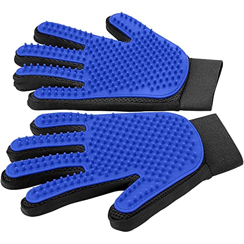 LATRAT Fellpflege Handschuh Katze undHund,Haustierpflegehandschuhe,Grooming Massagehandschuh Massage-Set für Hund Katze Pet Glove Tierhaar Handschuh für effektive Fellpflege (2 Stück) von LATRAT