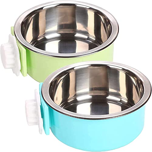 LATRAT Futternapf für Hunde, abnehmbar, zum Aufhängen, Edelstahl, für Futter, 2 in 1 Fressnapf Edelstahl Futterspender Wassernapf für Hund Katze Kaninchen Hamster Kisten Käfige LATRAT Futternapf für Hunde, abnehmbar, zum Aufhängen, Edelstahl, für Futter, 2 in 1 Fressnapf Edelstahl Futterspender Wassernapf für Hund Katze Kaninchen Hamster Kisten Käfige von LATRAT