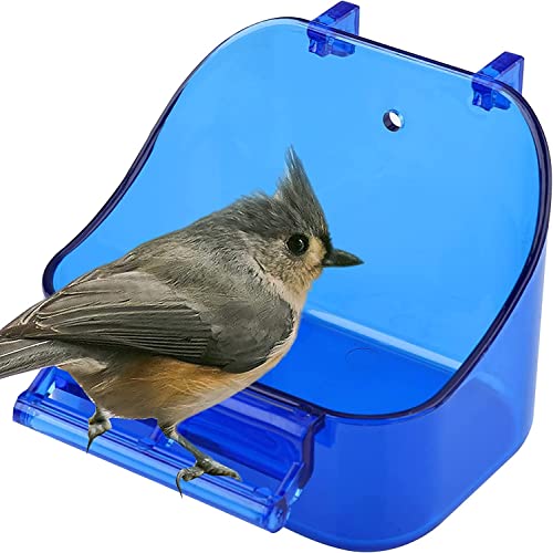 LATRAT Hängende Vogelbadewanne, Vogelbox Papagei Badewanne Duschbox Vogelkäfig Zubehör Zubehör für kleine Vögel Kanarienvogel Wellensittich Papageien Crested Blau LATRAT Hängende Vogelbadewanne, Vogelbox Papagei Badewanne Duschbox Vogelkäfig Zubehör Zubehör für kleine Vögel Kanarienvogel Wellensittich Papageien Crested Blau von LATRAT
