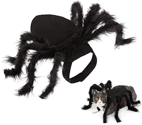 LATRAT Halloween-Kostüm, Spinnen-Hundekostüm, Plüschspinnen-Kostüm, Outfits für Katze und Hund, Cosplay, Halloween, Party, Größe S von LATRAT
