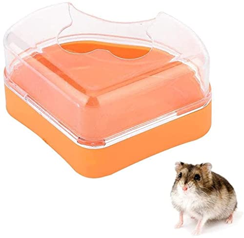 LATRAT Hamster Sand Bad Wüstenrennmaus Badehaus, Plastik Dreieck Single Port Kleines Haustier Sand Badezimmer für Goldene Bären, Hamster (Zufällige Farbe) von LATRAT