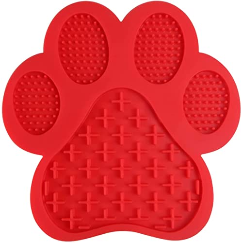 LATRAT Hund Lecken Pad, Hund Feeder Mit Super Starke Saugkraft Leckmatte Für Haustier-Baden Training (rot) von LATRAT