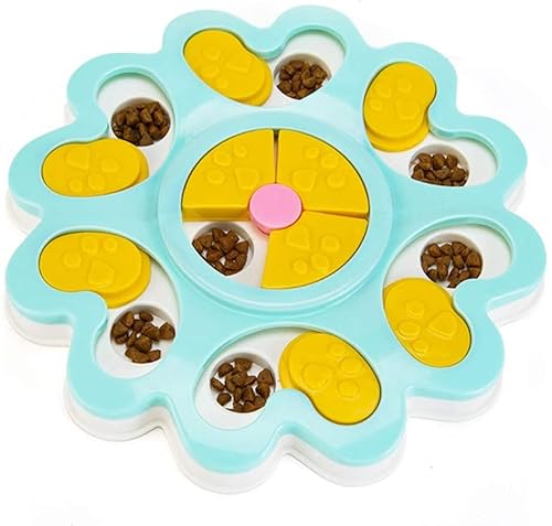 LATRAT Hundespielzeug Hund Feeder Spielzeug, Interaktive Treat Dispenser Puzzle, Rutschfesten Hundetraining Spiele Feeder, Interaktive Treat Dispenser Puzzle Hundespielzeug, Blau von LATRAT