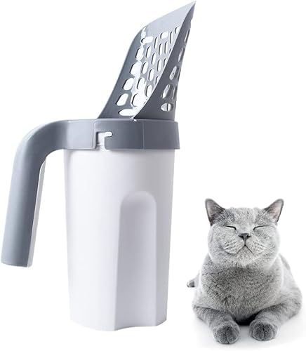 LATRAT Katzenstreu Schaufel, Katzenstreuschaufel mit Halterung, Kotsieb,Cat Litter Scoop Integrated Detachable Deep Shovel Holder,Cat Litter Shovel Pet Litter Sifter LATRAT Katzenstreu Schaufel, Katzenstreuschaufel mit Halterung, Kotsieb,Cat Litter Scoop Integrated Detachable Deep Shovel Holder,Cat Litter Shovel Pet Litter Sifter von LATRAT