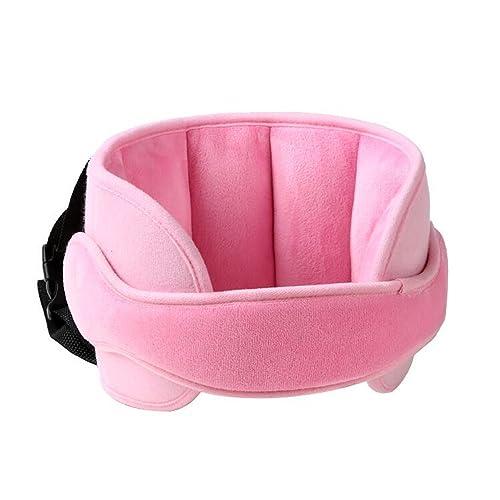 LATRAT Kopfhilfegurt für Autositz, verstellbare Kopfstütze für Kindersitz, bequem, Nackenkissen, Kopfhalterung, Halterung zum Schutz des Kissens (Rosa) von LATRAT