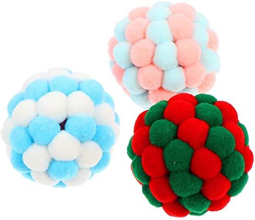 LATRAT Plüschball Hund 3 Stück Haustier Hund Ball Spielzeug, der Ball Übung spielt, wechselwirkendes Spielzeug mit Glocke für das Training Spielen, das Kauen spielt LATRAT Plüschball Hund 3 Stück Haustier Hund Ball Spielzeug, der Ball Übung spielt, wechselwirkendes Spielzeug mit Glocke für das Training Spielen, das Kauen spielt von LATRAT