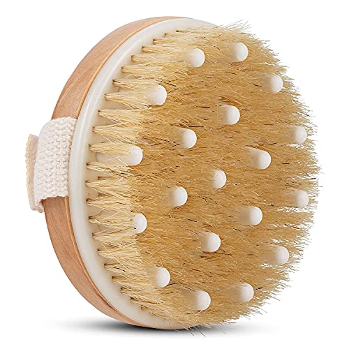 LATRAT Scrubbürste, Körperbürste aus Naturborsten, ohne Griff, Körperbürste für Anti-Cellulite, Massagebürste für Dusche oder Badewanne von LATRAT