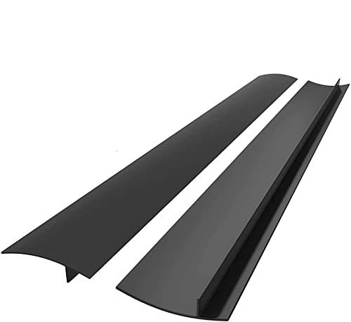 LATRAT Silikon-Dichtung, 25 Zoll (65 cm), Arbeitsplatte für Küche, Silikonhülle, Dichtung, Verschüttungen zwischen Theken, Kochplatten (2 Stück) (schwarz) von LATRAT