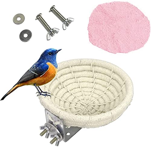 LATRAT Vogelnest Baumwollseil, Handgemacht Hanfseil Sittich Zucht Nest, Bett für Papageien Sittiche Wellensittiche Finken LATRAT Vogelnest Baumwollseil, Handgemacht Hanfseil Sittich Zucht Nest, Bett für Papageien Sittiche Wellensittiche Finken von LATRAT