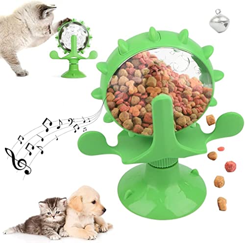 LATRAT Windmühle Katzenspielzeug, Katzenspielzeug zur Selbstbeschäftigung, Futterspender, Futterspiel, Futterautomat für Katzen, Katzenzubehör für die Wohnung von LATRAT