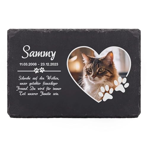 LAUBLUST Personalisierte Grabplatte mit Name & Foto als Grabschmuck für Hund, Katze & andere Haustiere - Pfoten, 3 Größen | Schieferplatte mit Gravur als Tiergrabstein Deko & Tiere Grabtafel LAUBLUST Personalisierte Grabplatte mit Name & Foto als Grabschmuck für Hund, Katze & andere Haustiere - Pfoten, 3 Größen | Schieferplatte mit Gravur als Tiergrabstein Deko & Tiere Grabtafel von LAUBLUST