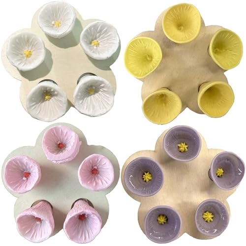 LAUFUY Bienen Insekten Trinkbecher, Bienentränke Garten Bee Cups für Bienen Trinken, Bienen Trinkbecher Sichere Wasserstelle für Durstige Bestäuber (4 Stück) von LAUFUY