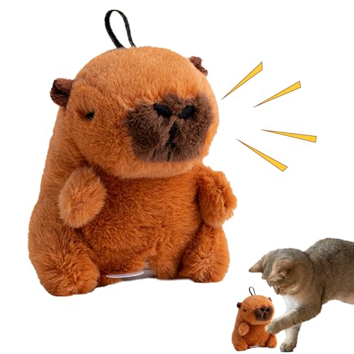 Flapping Bird Cat Toy, Flappy Bird Cat Toy, Simulated Chirping Bird Cat Toy, Interactive Feather Cat Bird Toy Stimulieren Jagdinstinkte, Geräusche und Schlagbewegungen für Katzen Übungen (Capybara) Flapping Bird Cat Toy, Flappy Bird Cat Toy, Simulated Chirping Bird Cat Toy, Interactive Feather Cat Bird Toy Stimulieren Jagdinstinkte, Geräusche und Schlagbewegungen für Katzen Übungen (Capybara) von LAUFUY