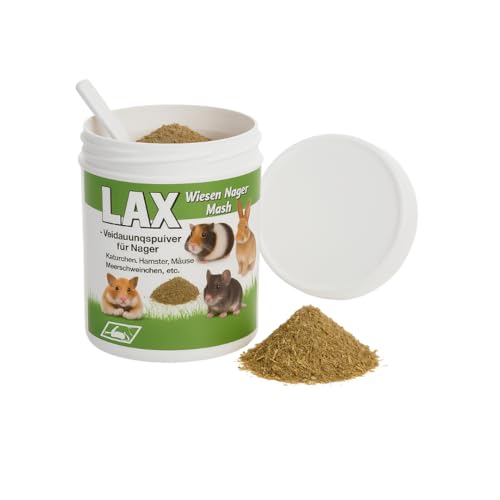 LAX Wiesenprodukte Nager Mash 100g I Nahrungsergänzung für Nagetiere I Aufbaubrei für die Darmgesundheit I Appetitanreger I Mit verschiedenen Kräutern & Rohfaser I Päppelbrei für das Immunsystem von LAX