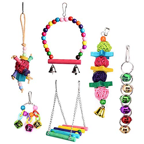 LAXED Papagei Spielzeug Hängen Zerkleinern Schaukel Kauen Vögel Leiter Glocke Spielzeug Für Conure, Sittiche, Mynah, Nymphensittich Macow, Kokosnuss, Liebes Vögel LAXED Papagei Spielzeug Hängen Zerkleinern Schaukel Kauen Vögel Leiter Glocke Spielzeug Für Conure, Sittiche, Mynah, Nymphensittich Macow, Kokosnuss, Liebes Vögel von LAXED